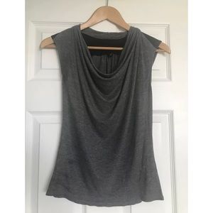 EXPRESS GRAY LOW RISE SLEEVELESS BLOUSE